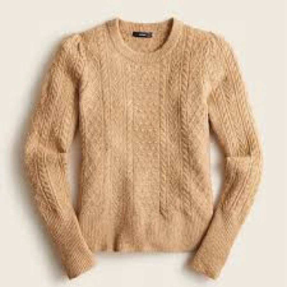 JCrew Stretch Wool Cable Knit Sweater